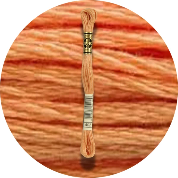 DMC Mouliné Spécial 25 Broderigarn, Ensfarvet, Røde/Gule/Orange nuancer